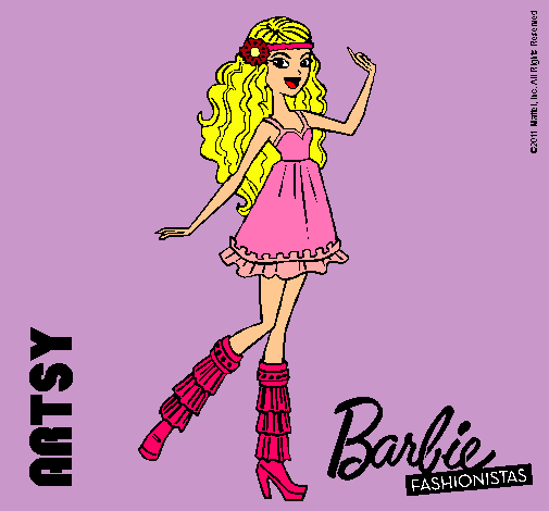 Dibujo Barbie Fashionista 1 pintado por Anitatsastre