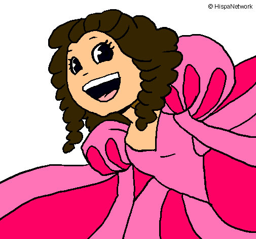 Dibujo Princesa risueña pintado por areymimarchena