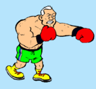 Dibujo Boxeador pintado por timba