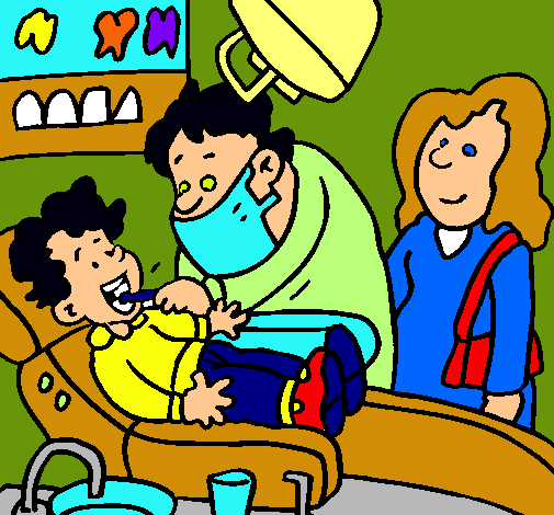 Niño en el dentista