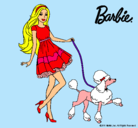 Dibujo Barbie paseando a su mascota pintado por sabinadele