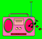 Dibujo Radio cassette 2 pintado por lelsey