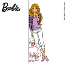 Dibujo Barbie con cazadora de cuadros pintado por jadilla