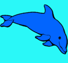 Dibujo Delfín contento pintado por DOLPHIN