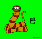 Dibujo Serpiente pintado por anie