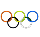 Dibujo Anillas de los juegos olimpícos pintado por ol86765433