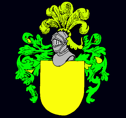 Escudo de armas y casco