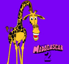 Dibujo Madagascar 2 Melman pintado por shanty