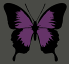 Dibujo Mariposa con alas negras pintado por camili7a