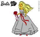 Dibujo Barbie vestida de novia pintado por susi-edurne