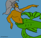 Dibujo Poseidón pintado por LadronaRk