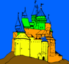 Dibujo Castillo medieval pintado por romo