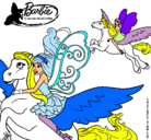 Dibujo Hadas con sus caballos mágicos pintado por Leah