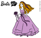 Dibujo Barbie vestida de novia pintado por Mimunt
