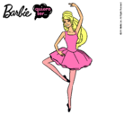 Dibujo Barbie bailarina de ballet pintado por poplina