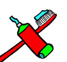 Dibujo Cepillo de dientes pintado por Hajime