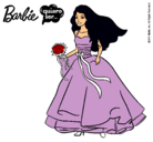 Dibujo Barbie vestida de novia pintado por CHICHA