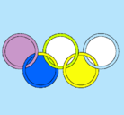 Dibujo Anillas de los juegos olimpícos pintado por udane