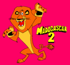 Dibujo Madagascar 2 Alex pintado por aaaaaaaaaaaa