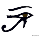 Dibujo Ojo Horus pintado por LERE