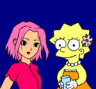 Dibujo Sakura y Lisa pintado por Lilith