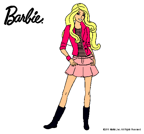 Dibujo Barbie juvenil pintado por cielogpe