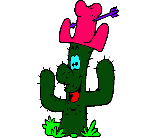 Cactus con sombrero