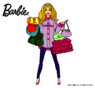 Dibujo Barbie de compras pintado por lomas