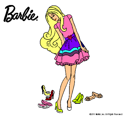 Barbie y su colección de zapatos