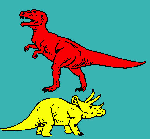 Triceratops y tiranosaurios rex