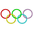 Dibujo Anillas de los juegos olimpícos pintado por judid