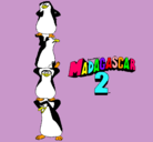 Dibujo Madagascar 2 Pingüinos pintado por piper