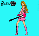 Dibujo Barbie la rockera pintado por jadilla