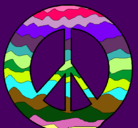 Dibujo Símbolo de la paz pintado por kimberling