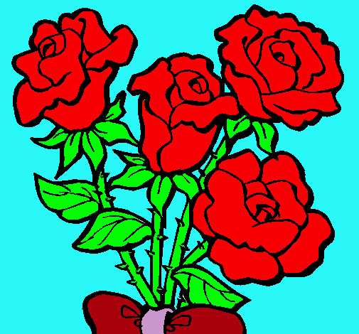 Dibujo Ramo de rosas pintado por MIA9