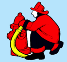 Dibujo Bombero en la boca de incendios pintado por cynthia5