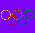 Dibujo Anillas de los juegos olimpícos pintado por saraduna