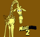 Dibujo Madagascar 2 Melman pintado por blesa