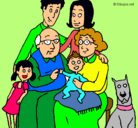 Dibujo Familia pintado por Gimena