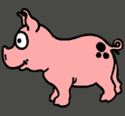 Dibujo Cerdo pintado por retron