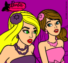 Dibujo Barbie y su amiga pintado por olasila232