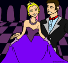 Dibujo Princesa y príncipe en el baile pintado por lithzi 