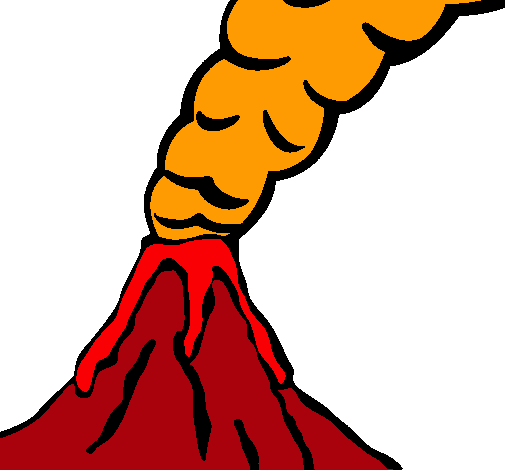 Dibujo Volcán pintado por anegarciadorell