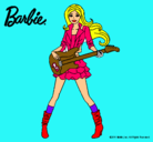 Dibujo Barbie guitarrista pintado por aggggguuuuuu