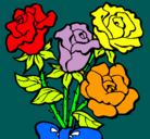 Dibujo Ramo de rosas pintado por Valu001