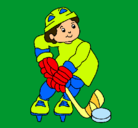 Dibujo Niño jugando a hockey pintado por hockeyss