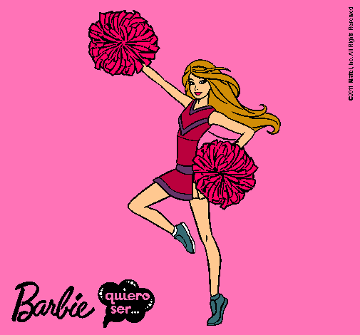 Dibujo Barbie animadora pintado por chycy