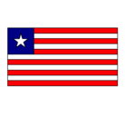 Dibujo Liberia pintado por estados 