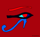 Dibujo Ojo Horus pintado por rojaz