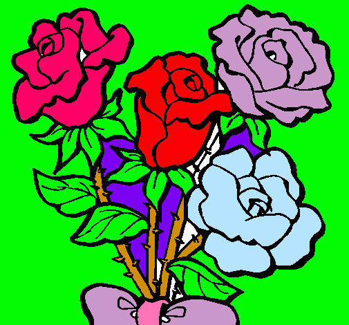 Dibujo Ramo de rosas pintado por NENA06